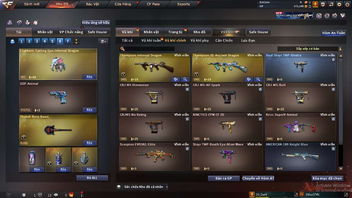 shop acc cf uy tin gia re